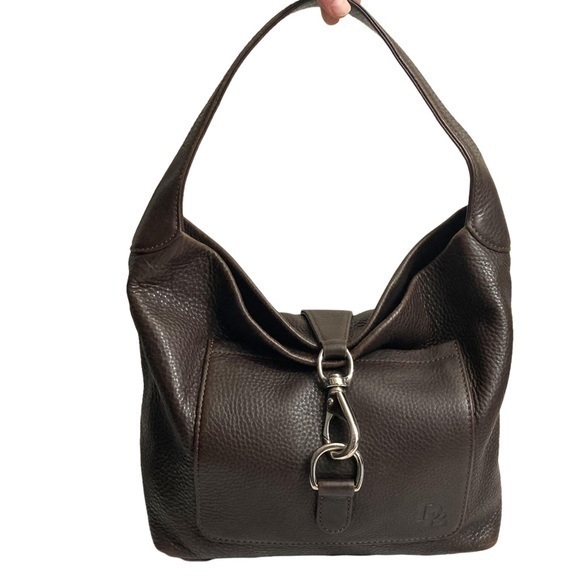 Dooney & Bourke Handbags - Dooney and Bourke dark brown leather shoulder bag